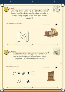 Sheet 4: two clue cards with finger activities