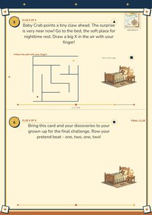 Sheet 6: the last clue cards, ending at the gift